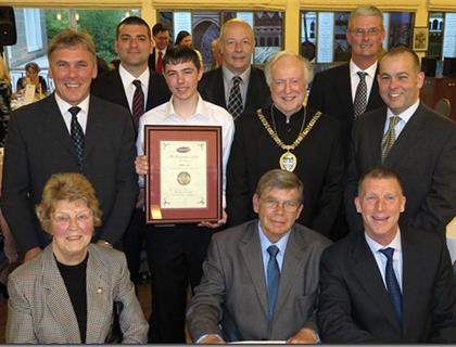 BikeWise Mini Bike Club presented with the Durham County Council Chairman's Medal.