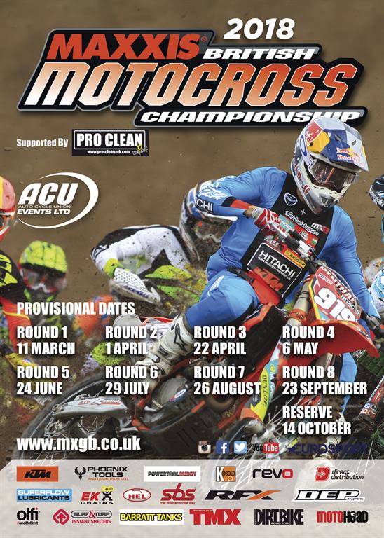 ACU Events Confirm Calendar for 2018 Maxxis ACU British Motocross