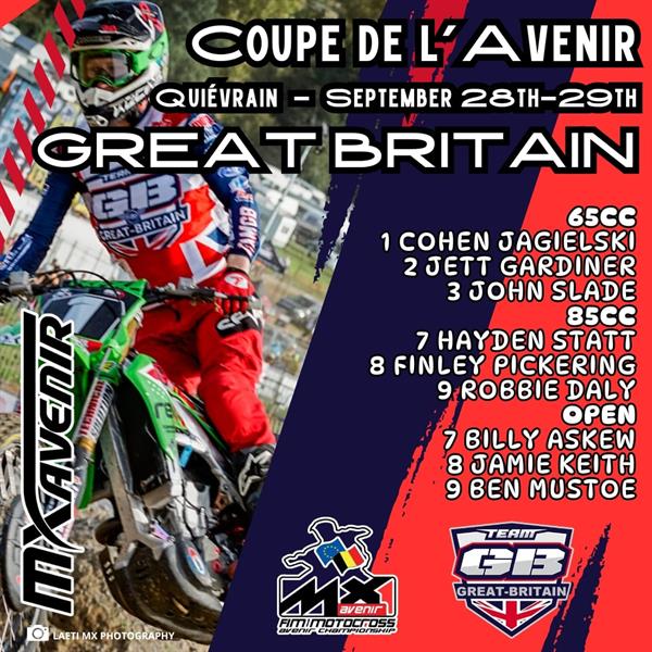 Team GB name 2024 Coupe de l’Avenir Motocross Championship riders