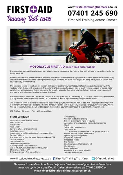 Motorcycle First Aid Training for ACU Members