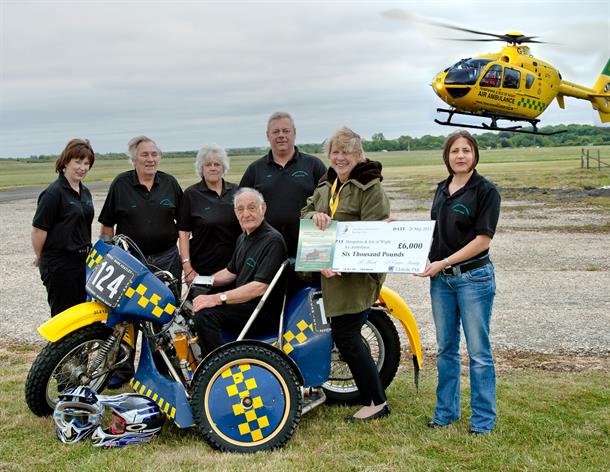 Danebury Grasstrack Racing Clubs Air Ambulance Presentation