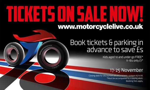 Motorcycle Live tickets on sale 1 August – five reasons to buy in advance