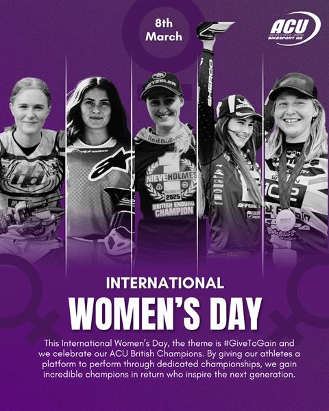 ACU Celebrates International Women’s Day and Growing Opportunities for Women in Motorcycle Sport