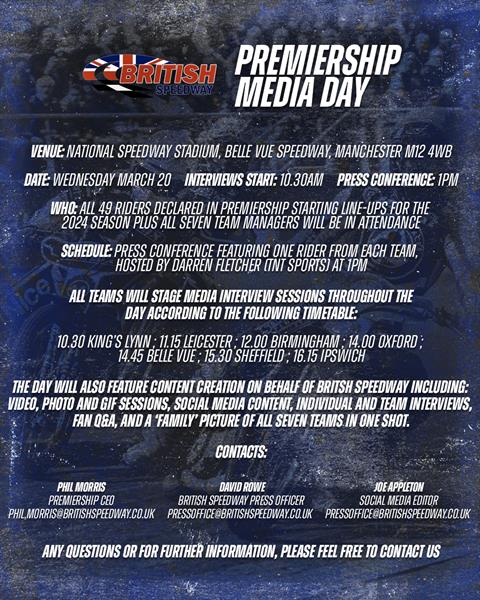 British Speedway Premiership Media Day