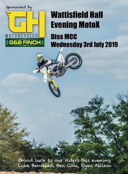 GH Motorcycles Evening Motocross – Wattisfield Hall 3rd July 2019 – 6pm