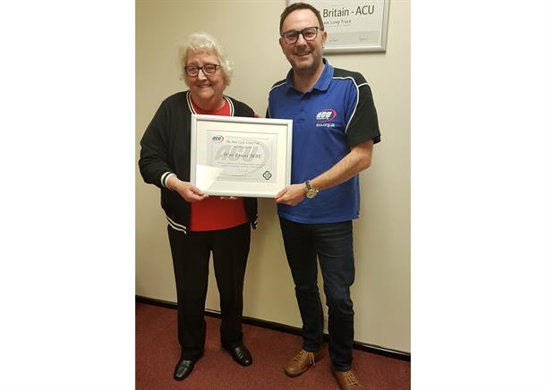 Wyn Evans MBE Presented with Honorary Member of the ACU