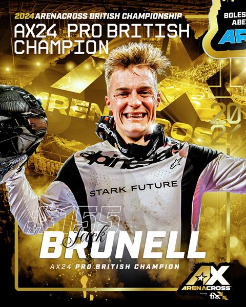 Brunell Crowned 2024 Arenacross British Champion