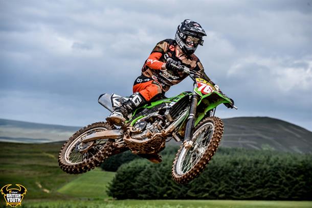 Thor British Youth National Championship racers in the heat of the battle at Duns