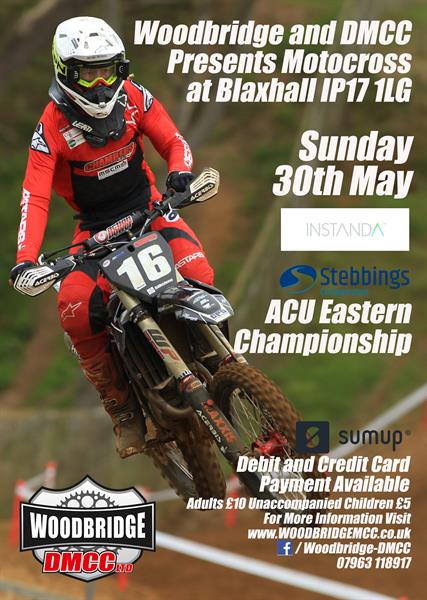 Round 3 of the Instanda / Stebbings ACU Eastern Motocross Championship Heads to Blaxhall this Sunday