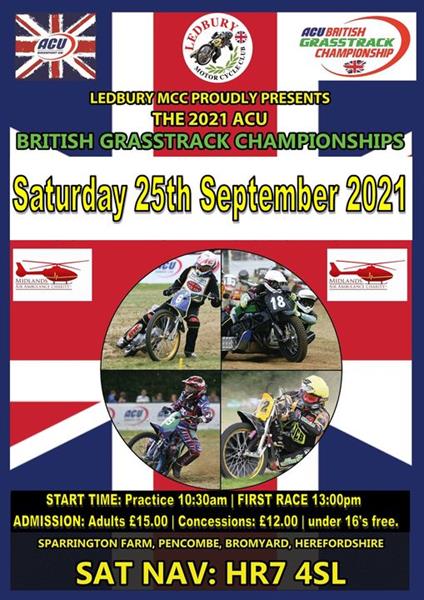 ACU British Grasstrack Championship rescheduled for Saturday 25th September