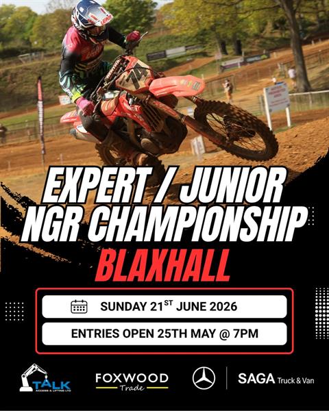 Entries for Blaxhall Motocross on June 21st open at 7pm on Monday 25th May