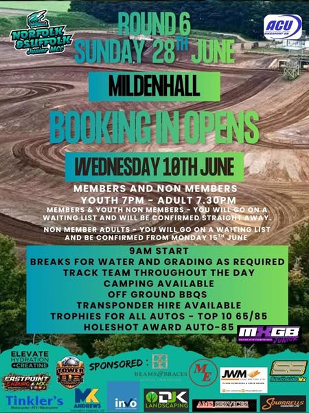 Norfolk and Suffolk Junior MCC head to Mildenhall on June 28th