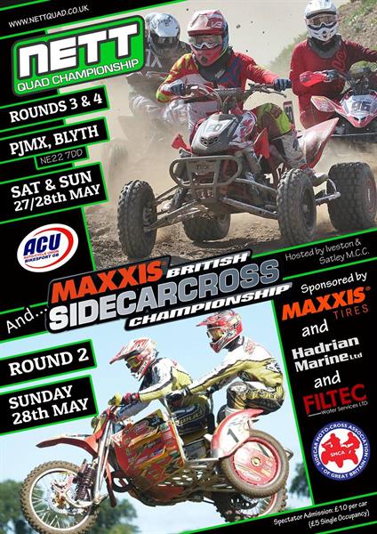 Round 2 Maxxis ACU British Sidecarcross Championship heads to Blyth this Weekend