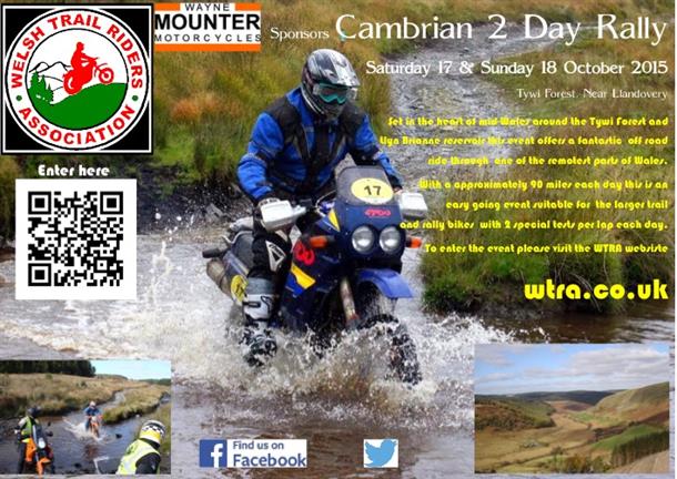 WTRA- Cambrian Two Day Rally, October 17th & 18th.