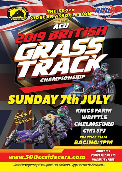 2019 ACU British Grasstrack Championships Head to Chelmsford on Sunday