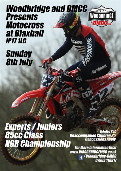 Motocross returns to action on Sunday 8th July at Blaxhall
