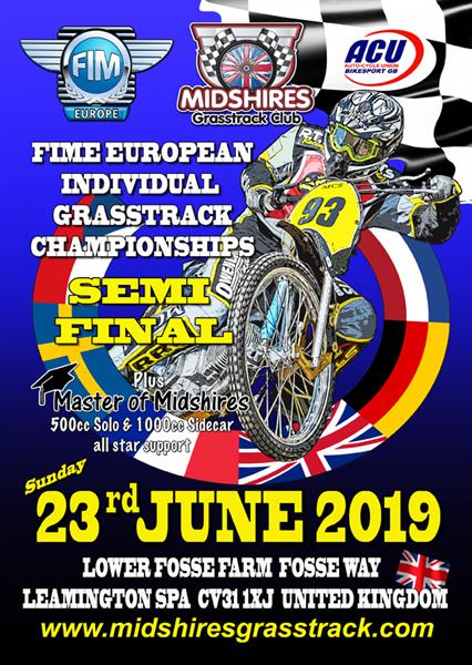 Midshires Grasstrack Club set to Host the FIME European Championship in 2019