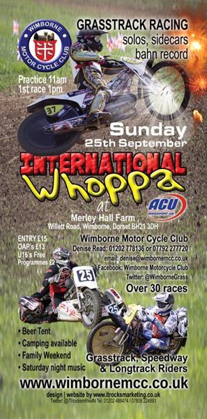 International Whoppa Grasstrack Thrills, Spills and Competition Time