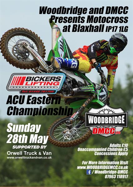 Bumper Line up for ACU Eastern Motocross Championship at Blaxhall on Sunday 28th May