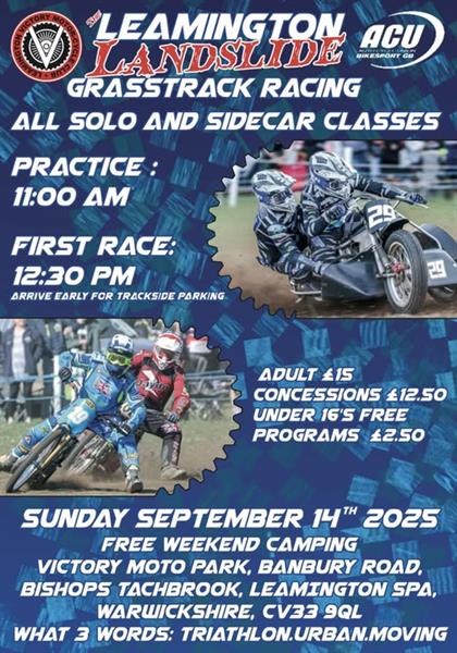 Leamington Grass Track on 14th September is fast approaching