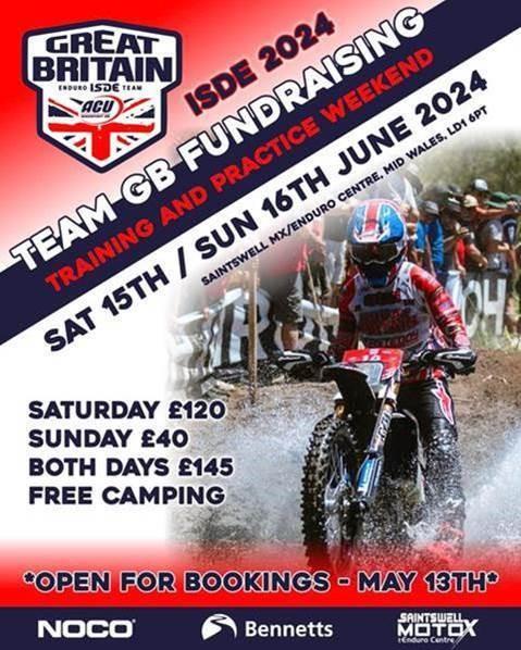 Team GB ISDE Fundraising weekend open to Adults, Youth and Juniors