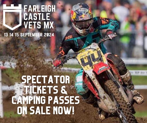Spectator tickets released for Farleigh Castle Vets MX