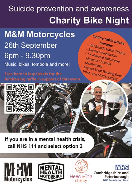 Suicide prevention evening with M&M Motorcycles