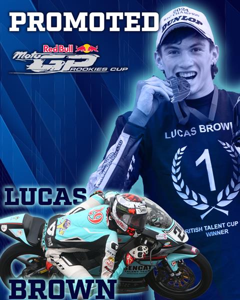 Lucas Brown promoted to the Red Bull MotoGP™ Rookies Cup