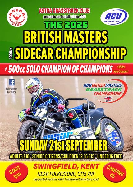 Sidecar Masters RELOADED – Swingfield, Sun 21 Sept!