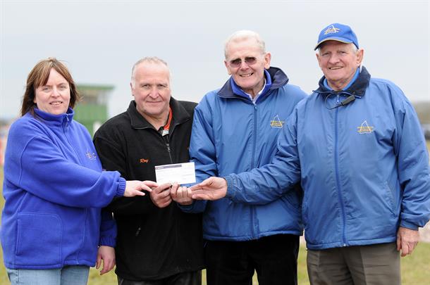 Darley Moor club present Cheque to the Benevolent Fund