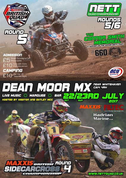 British Sidecar Cross and Quads head to Dean Moor this weekend