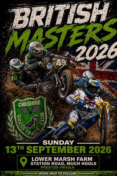 Venue Change Confirmed for British Masters International Final Grasstrack Meeting