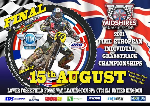 2021 FIM Europe Individual Grass Track Final heads to Midshires Grasstrack Club