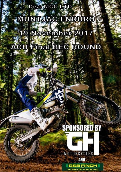 Regulations available - GH Motorcycle and G&B Finch Muntjac Enduro