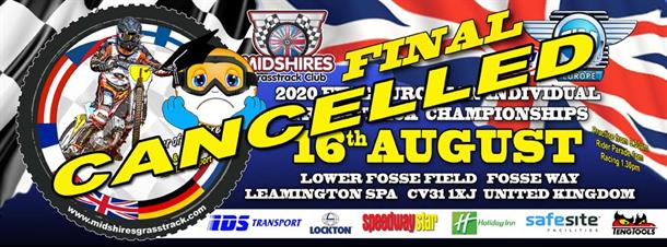 FIME Individual Grass Track Final – Saturday 16th August 2020 Cancelled
