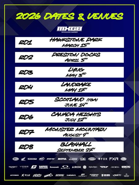 MXGB 2026 Provisional Calendar and Venues
