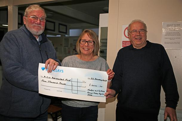 Norfolk and Suffolk Group Donate £4000 to ACU Ben Fund