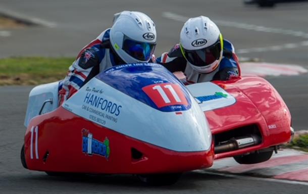 Sidecars at the Battle of Britain motor sport event August 22/23 at Croft circuit