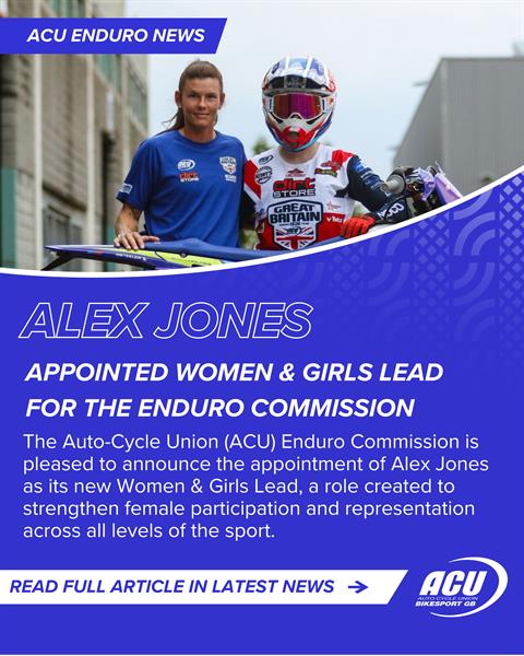 ACU Enduro Commission Appoints Alex Jones as Women and Girls Lead