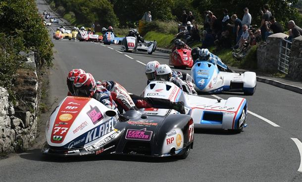 Watch History being made during the Southern 100 Sidecar Championship Race