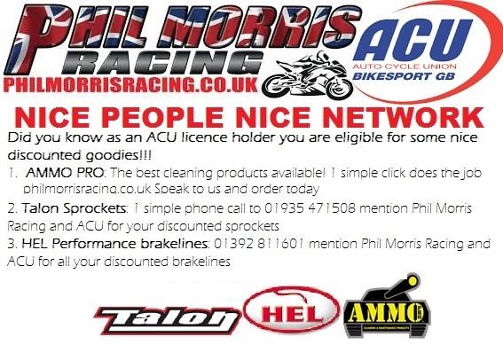 Good news for all ACU members from Phil Morris Racing