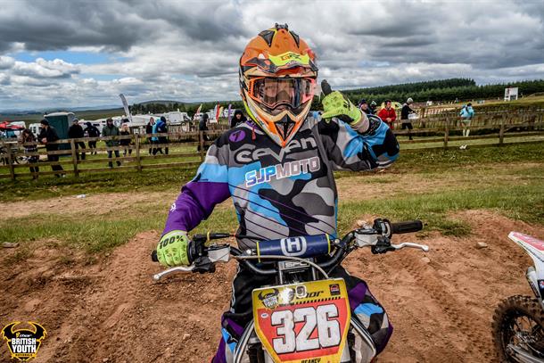 Wal Beaney – battling for 65cc glory in the Thor British Youth National Championship