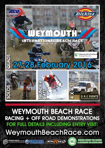 Weymouth Beach Race ready for action on 27-28 February 2016