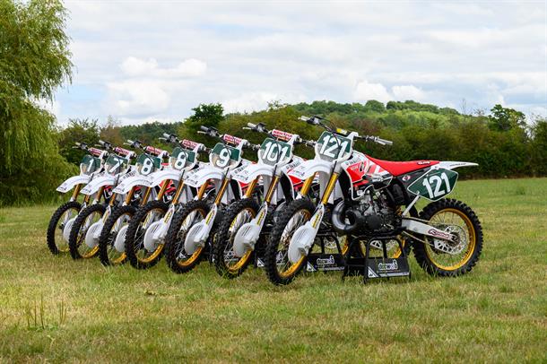 70th anniversary Yamaha's for team DocWob for the 2025 VMXdN Foxhill and Farleigh Castle Vets MX