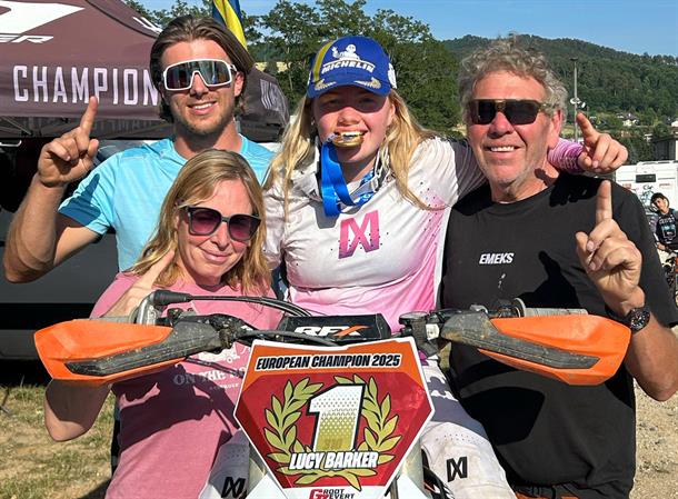 Lucy Barker crowned 2025 European Womens Motocross Champion making it three titles in a row!