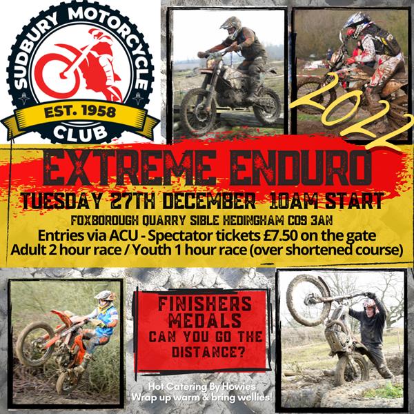 Sudbury Motorcycle Club Foxborough Extreme Enduro – 27th December 2022