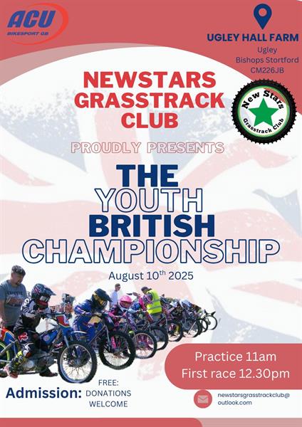 Rider Entries Needed to Secure the staging of the 2025 ACU British Youth Grass Track Championship