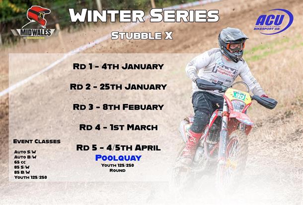 Mid Wales Motocross Host Winter Stubble X Series