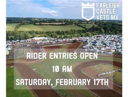 Rider Entry date released for Farleigh Castle Vets MX