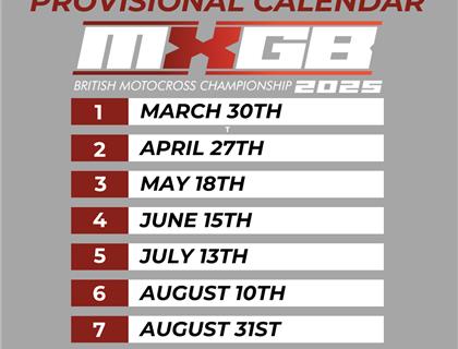 Provisional Calendar Dates Announced for the ACU British Motocross Championship 2025